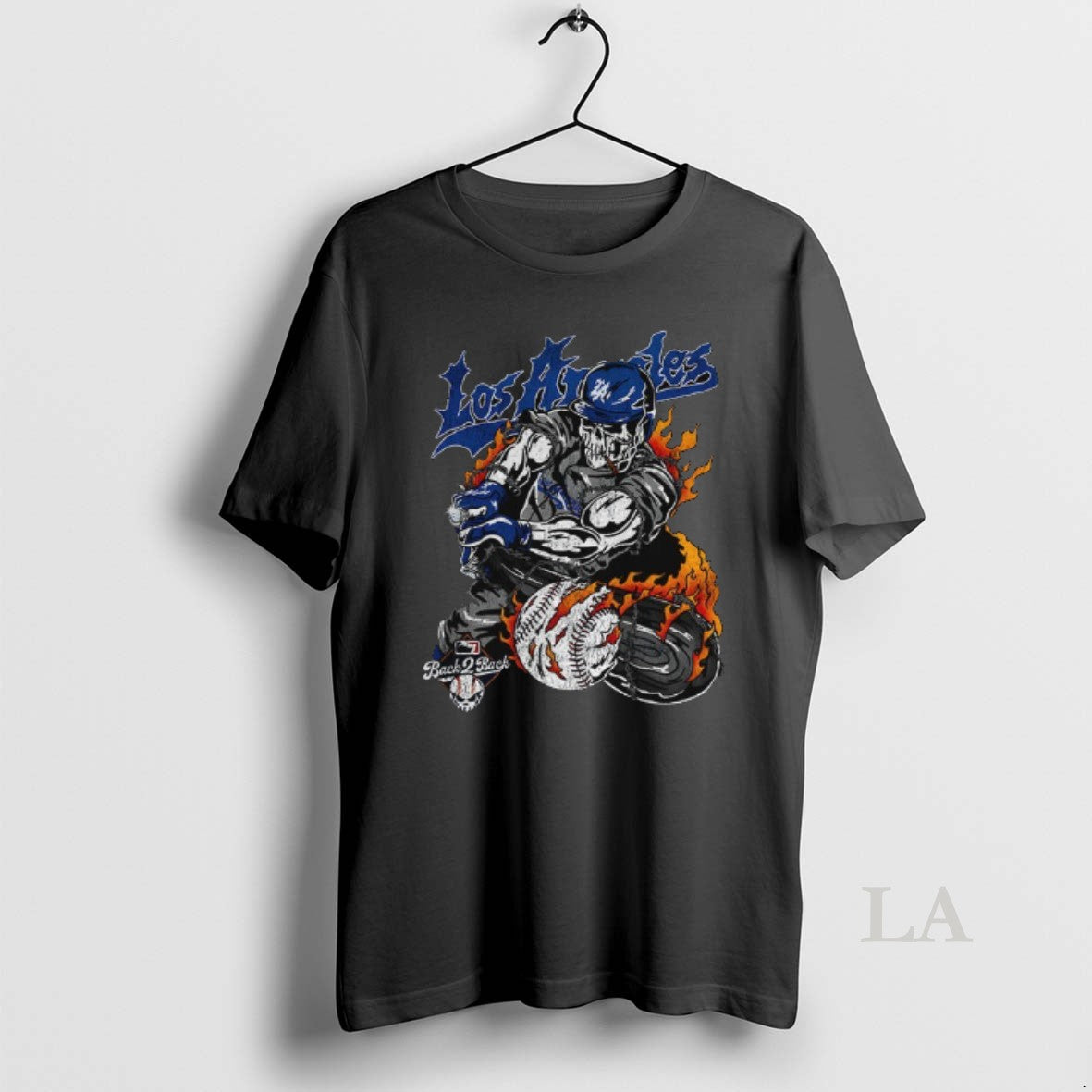 Original Skeleton Baseball Player Back 2 Back World Champions Series Los Angeles Dodgers Mlb 2025