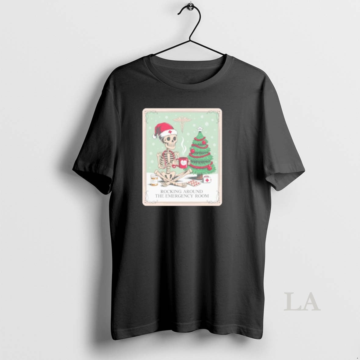 Original Skeleton Santa Nurse Rocking Around The Emergency Room