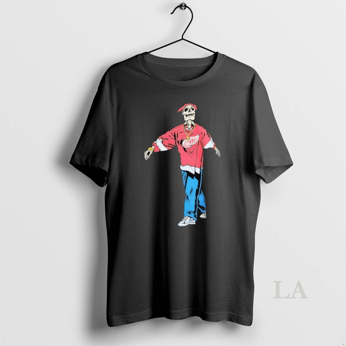 Original Skeleton Tupac Shakur X Detroit Red Wings