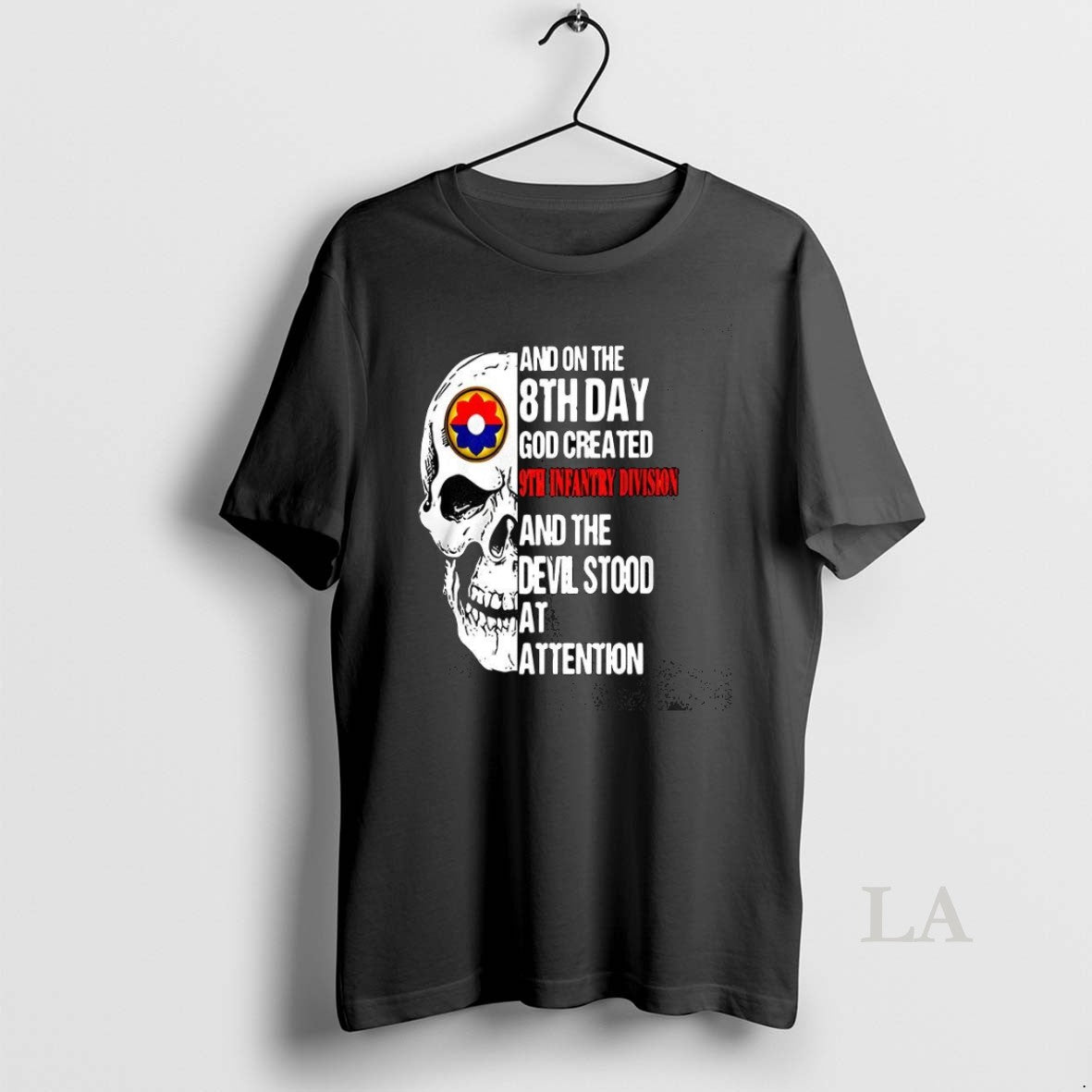 Original Skull And On The 8th Day God Created 9th Infantry Division And The Devil