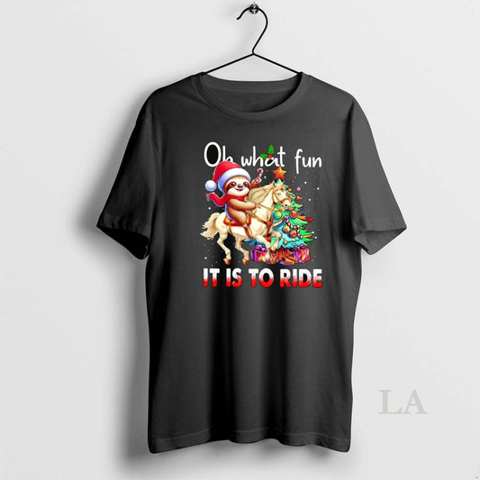 Original Sloth Riding Horse Oh What Fun It Is To Ride Christmas