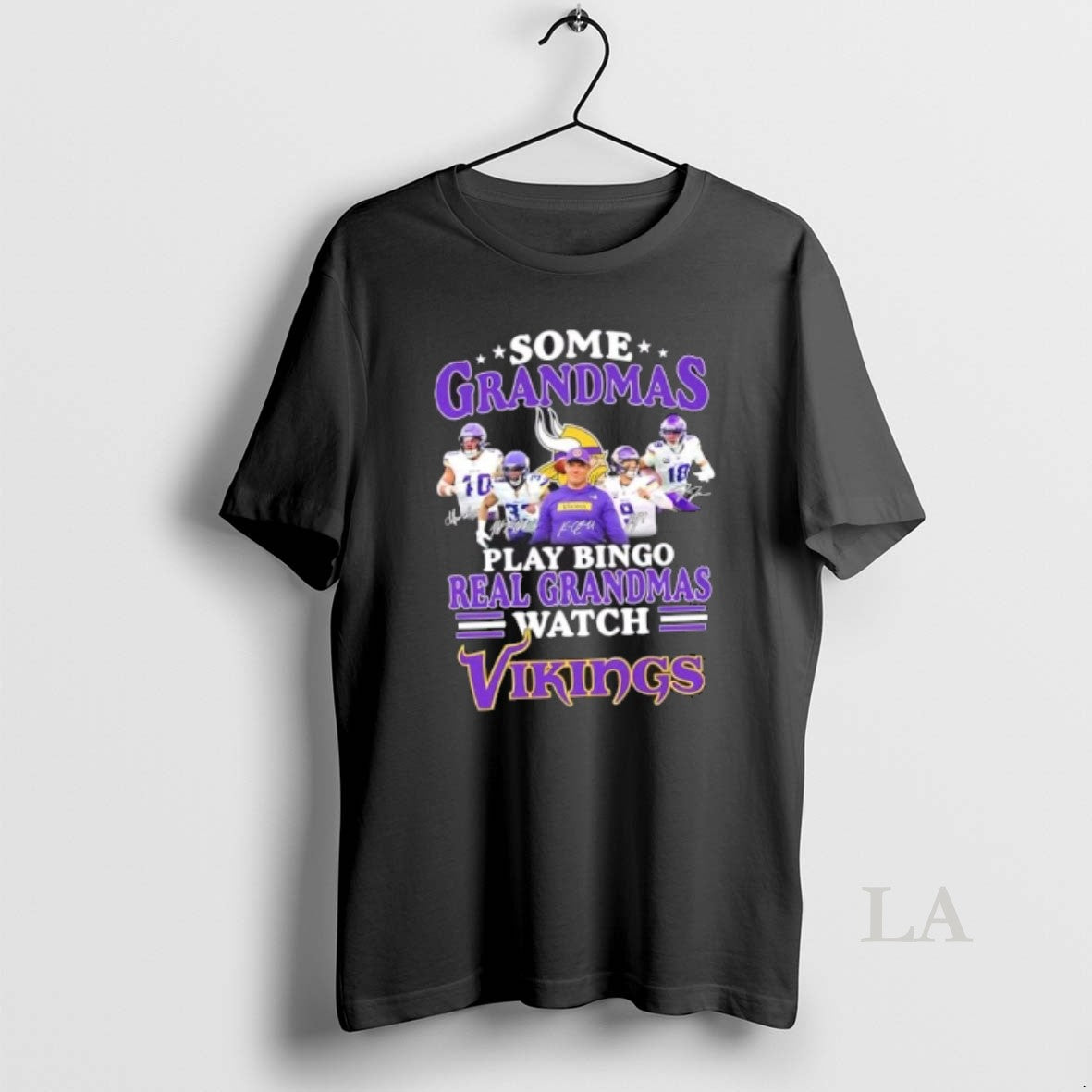 Original Some Grandmas Play Bingo Real Grandmas Watch Minnesota Vikings Coach Kevin Oconnell And Players