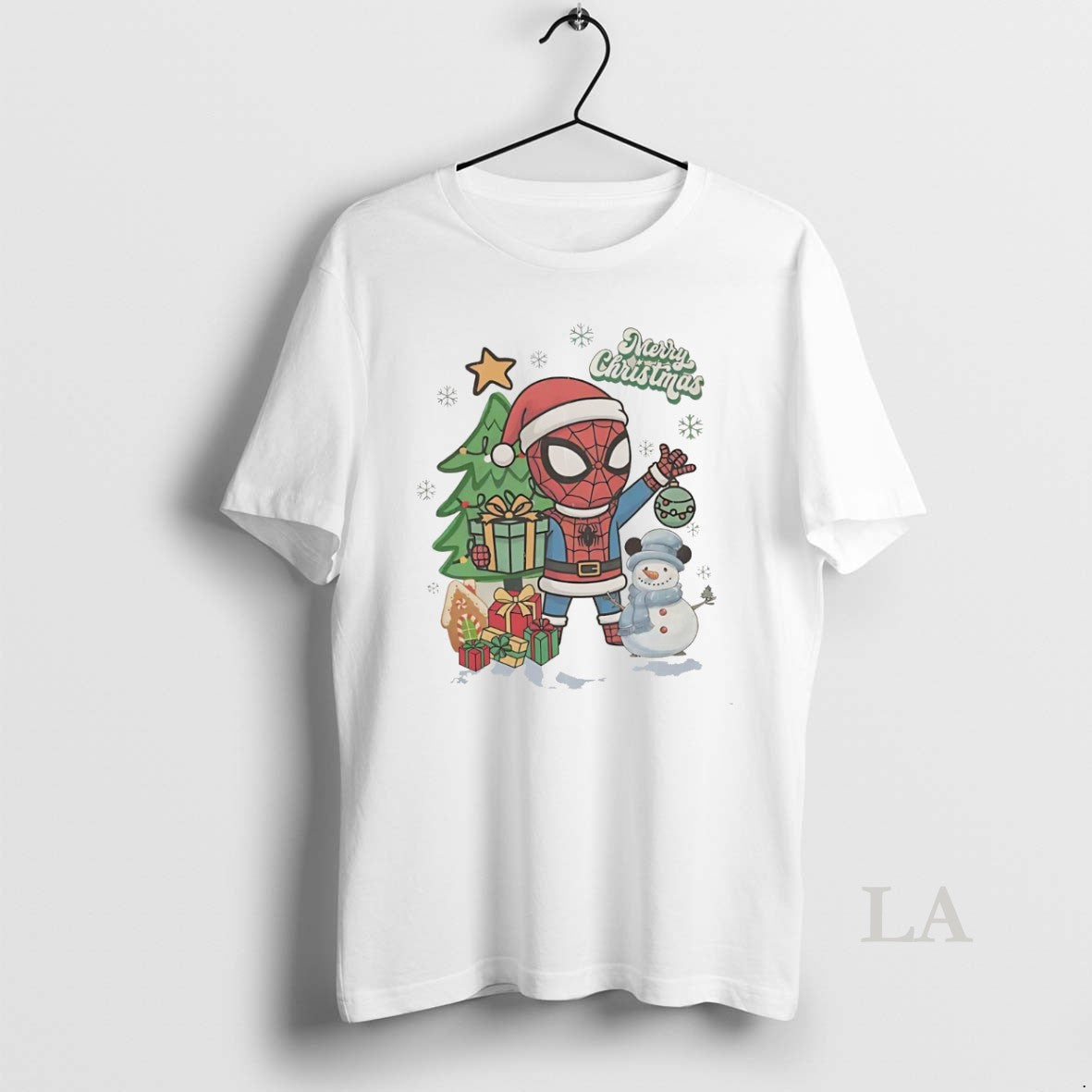 Original Spiderman Santa Merry Christmas Superhero White