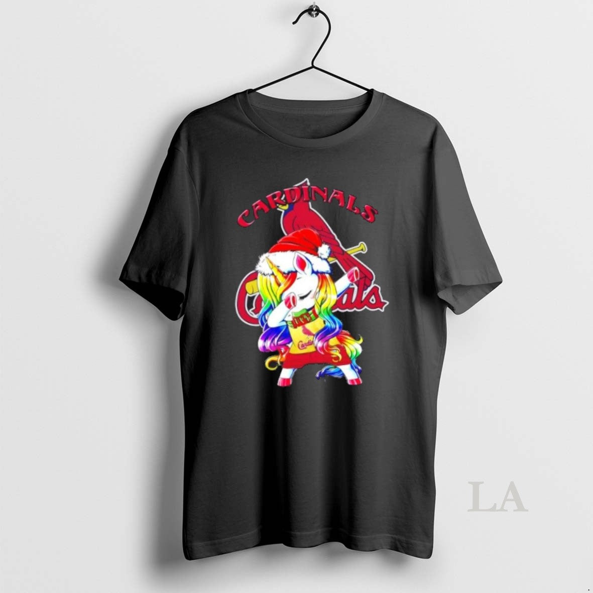 Original St Louis Cardinals X Unicorn Santa Hat Dabbing Merry Christmas
