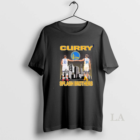 Original Stephen Curry And Seth Curry Splash Brothers Skyline