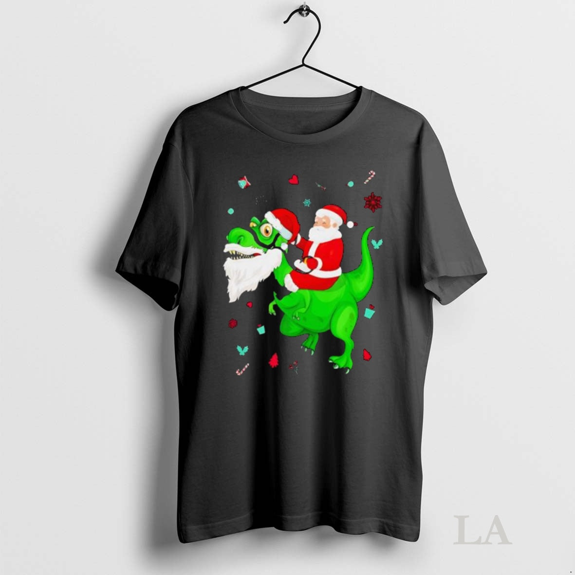 Original T Rex Santa Ride Funny Christmas