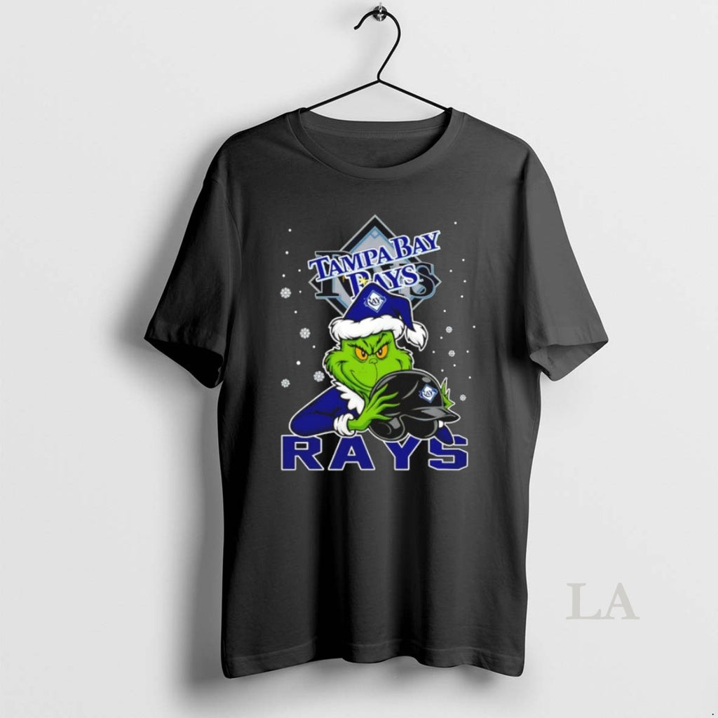 Original Tampa Bay Rays Baseball Grinch Holding Helmet Christmas