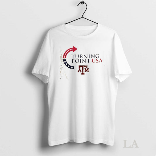 Original Texas Am Aggies X Turning Point Usa Freedom Charlie Kirk 2 Sided