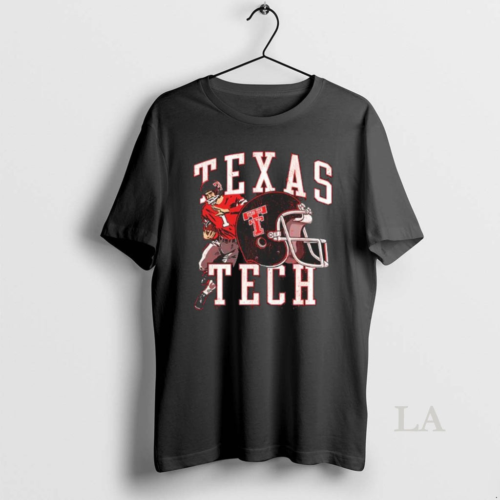 Original Texas Tech Helmet And Player Number 1
