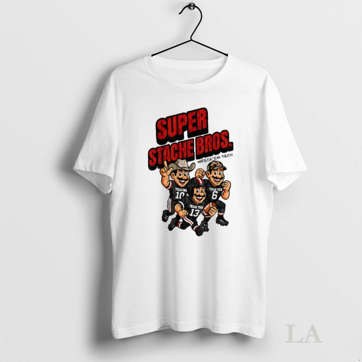 Original Texas Tech Red Raiders Football Super Stache Bros Cartoon Game Day