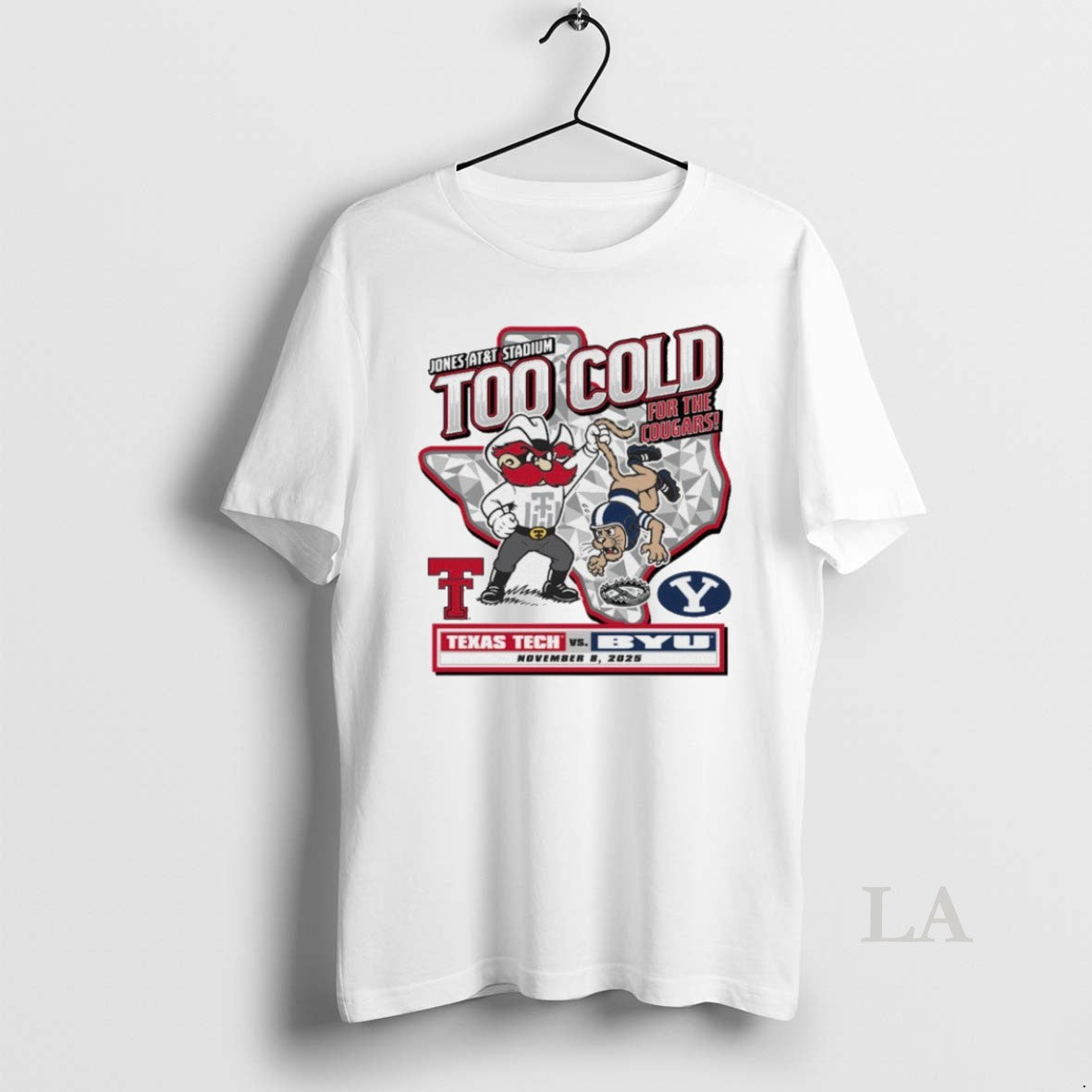 Original Texas Tech Red Raiders Vs Byu Cougars Jones Att To Cold For The Cougars