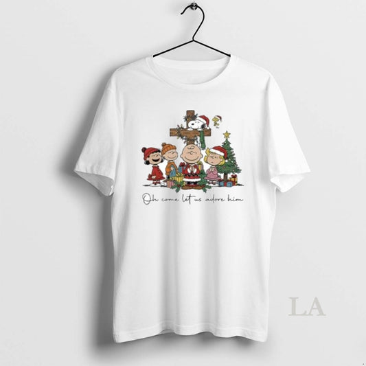 Original The Peanuts Christmas Christian Oh Come Let Us Adore Him 2025