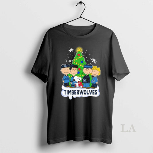 Original The Peanuts Minnesota Timberwolves Merry Christmas