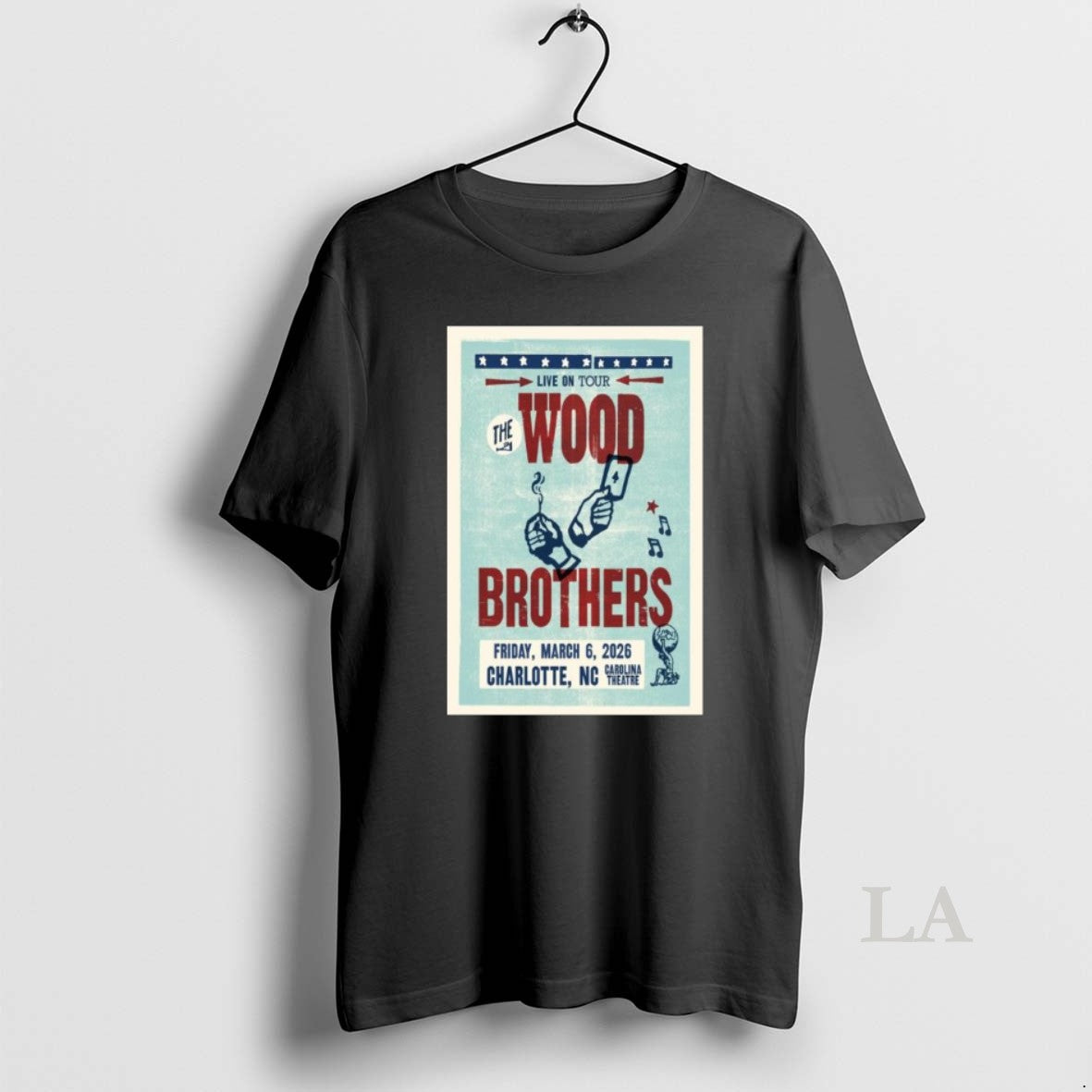 Original The Wood Brothers Charlotte Nc March 6 2026 Concert Long Sleve