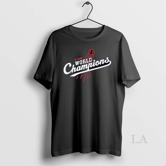 Original Top Los Angeles Dodgers 9 Time World Champions Logo