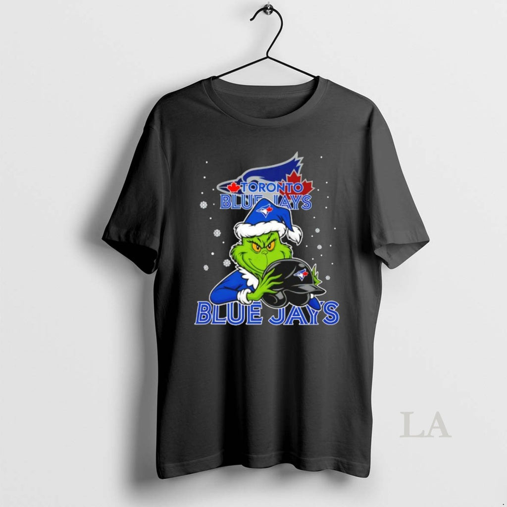 Original Toronto Blue Jays Baseball Grinch Holding Helmet Christmas