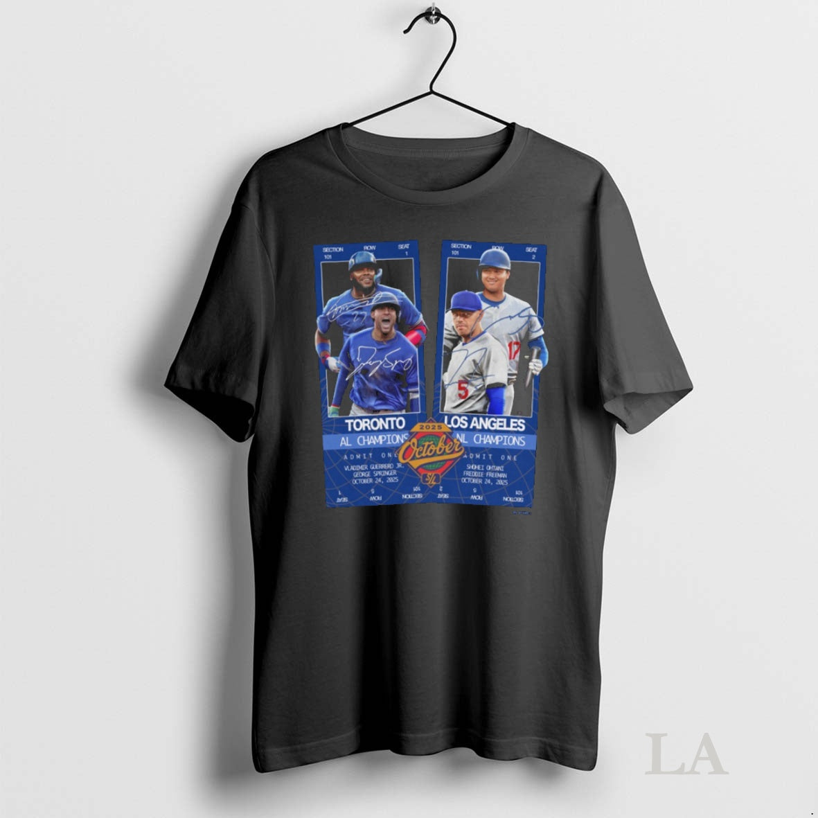 Original Toronto Blue Jays Vs Los Angeles Dodgers Mlb Ws Matchup October 24 2025 Signatures