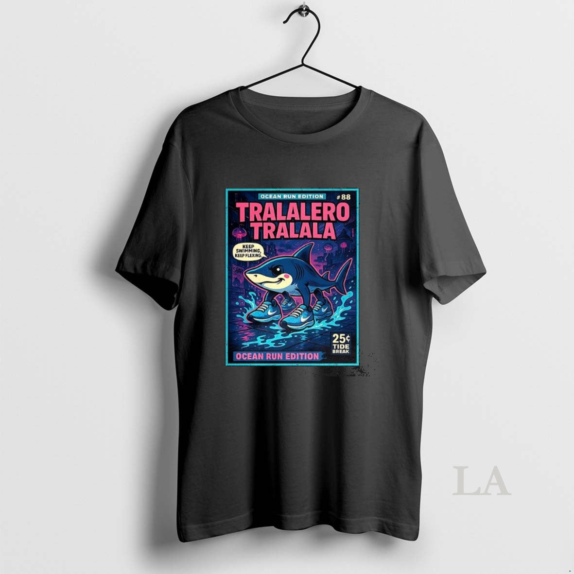 Original Tralalero Tralala Ocean Run Shark Meme Comic Keep Swimming Keep Flexing