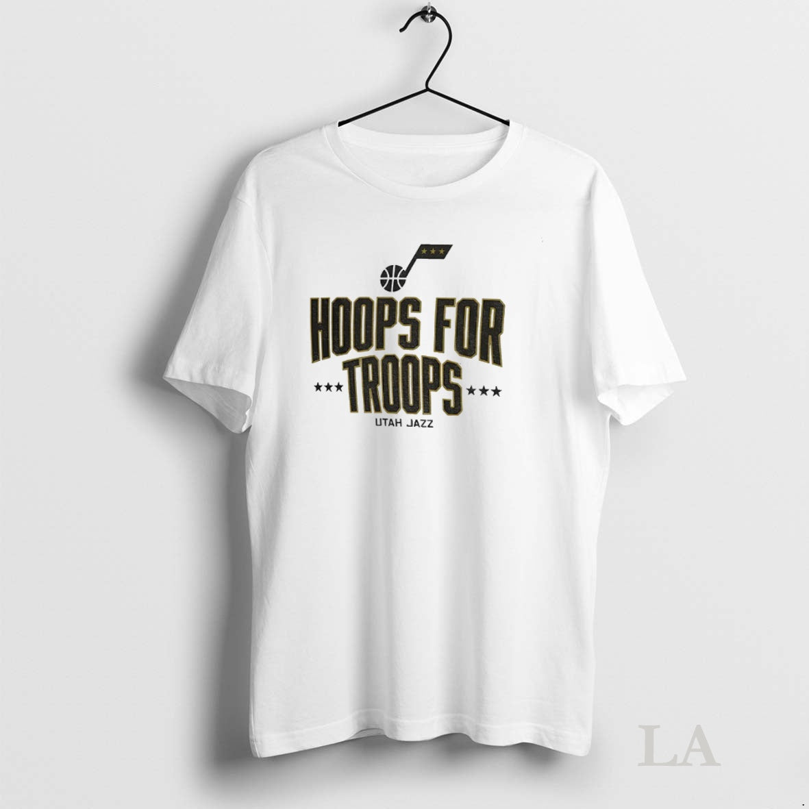 Original Utah Jazz Basketball Nba Hoops For Troops Logo