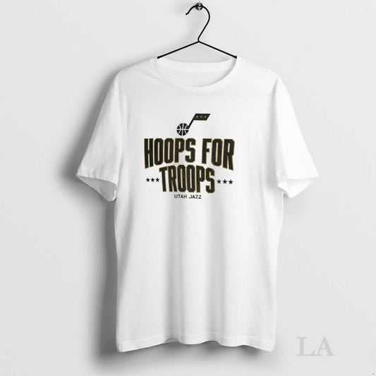 Original Utah Jazz Basketball Nba Hoops For Troops Logo
