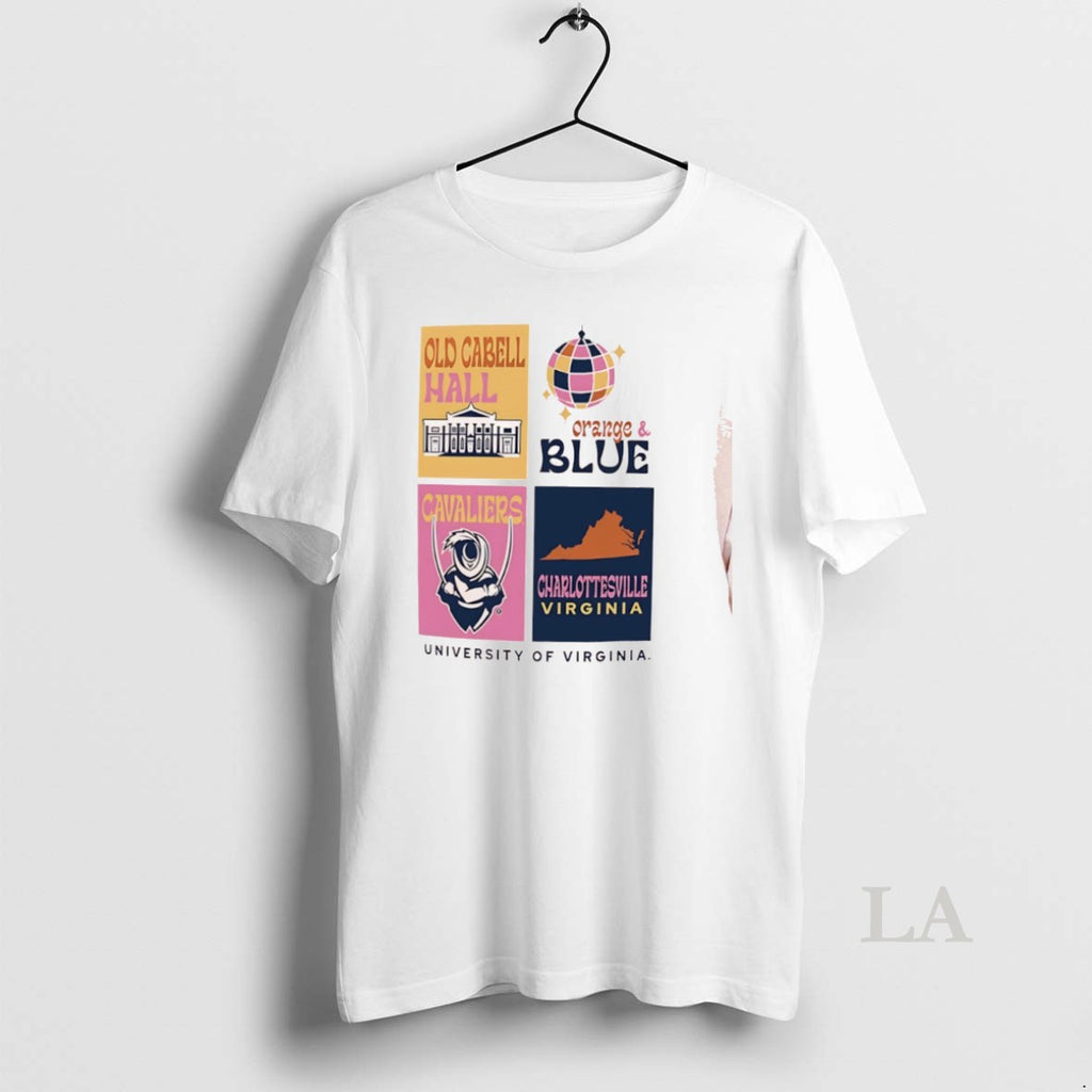 Original Virginia Cavaliers Old Cabell Hall Orange Blue
