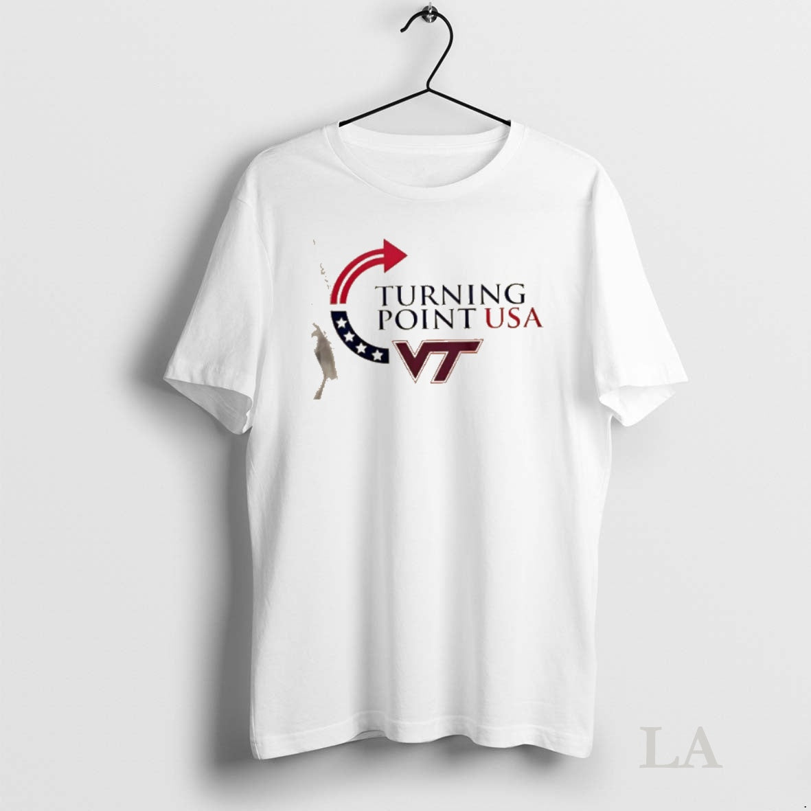 Original Virginia Tech Hokies X Turning Point Usa Freedom Charlie Kirk 2 Sided