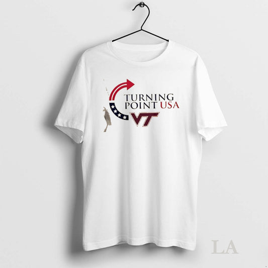 Original Virginia Tech Hokies X Turning Point Usa Freedom Charlie Kirk 2 Sided