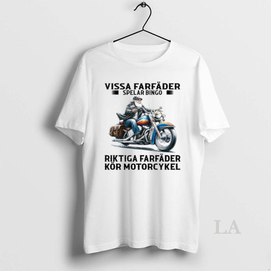 Original Vissa Forfader Spelar Bingo Riktiga Forfader Kor Motorcykel