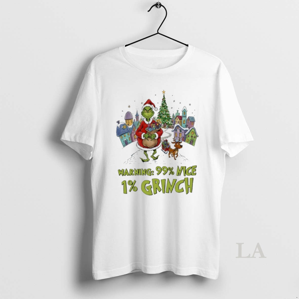 Original Warning 99 Percent Nice 1 Percent Grinch Christmas