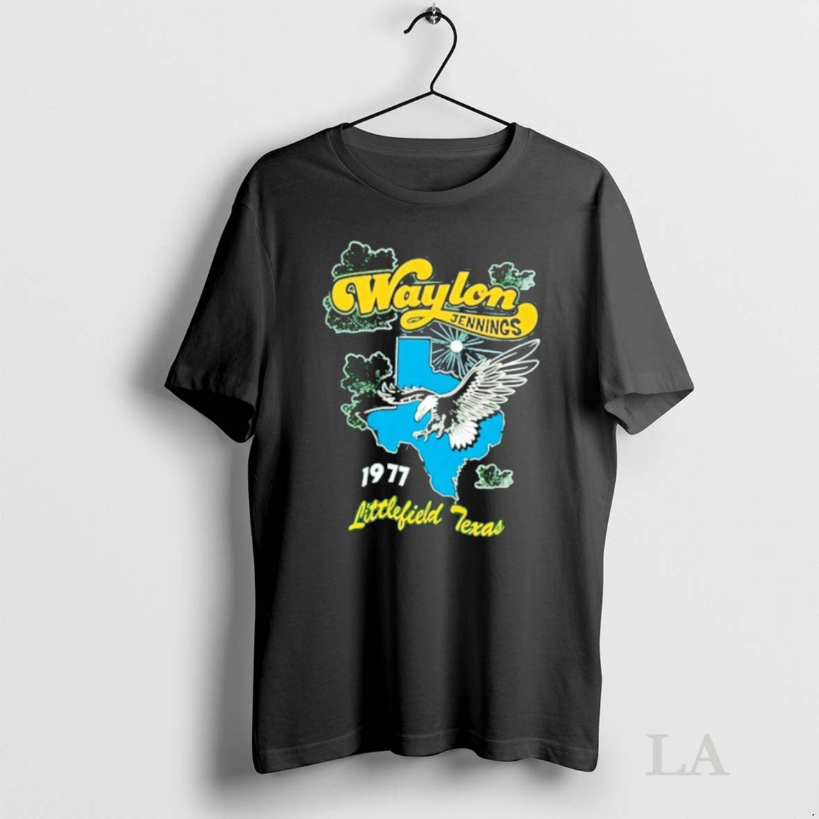 Original Waylon Jennings Littlefield Texas 1977 Tee Sweater