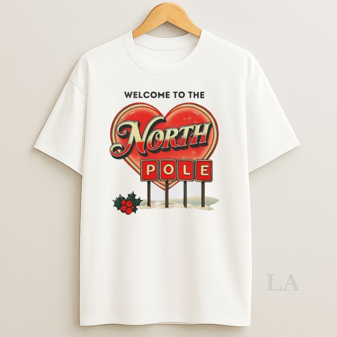 Original Welcome To The North Pole Holly Christmas