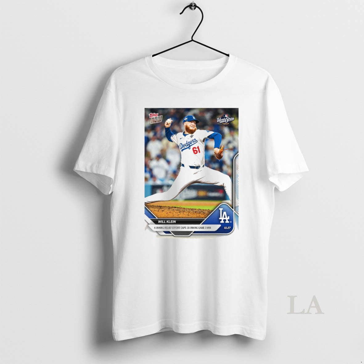 Original Will Klein 2025 Mlb Topps Los Angeles Dodgers 4 Inning Relief Effort Caps 18