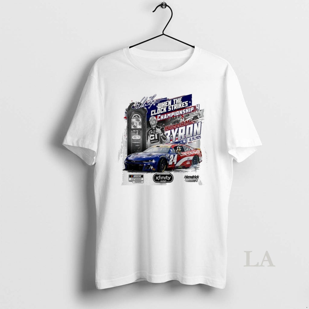 Original William Byron 2025 Xfinity 500 Race Winner Championship 4 When The Clock Strikes Signature