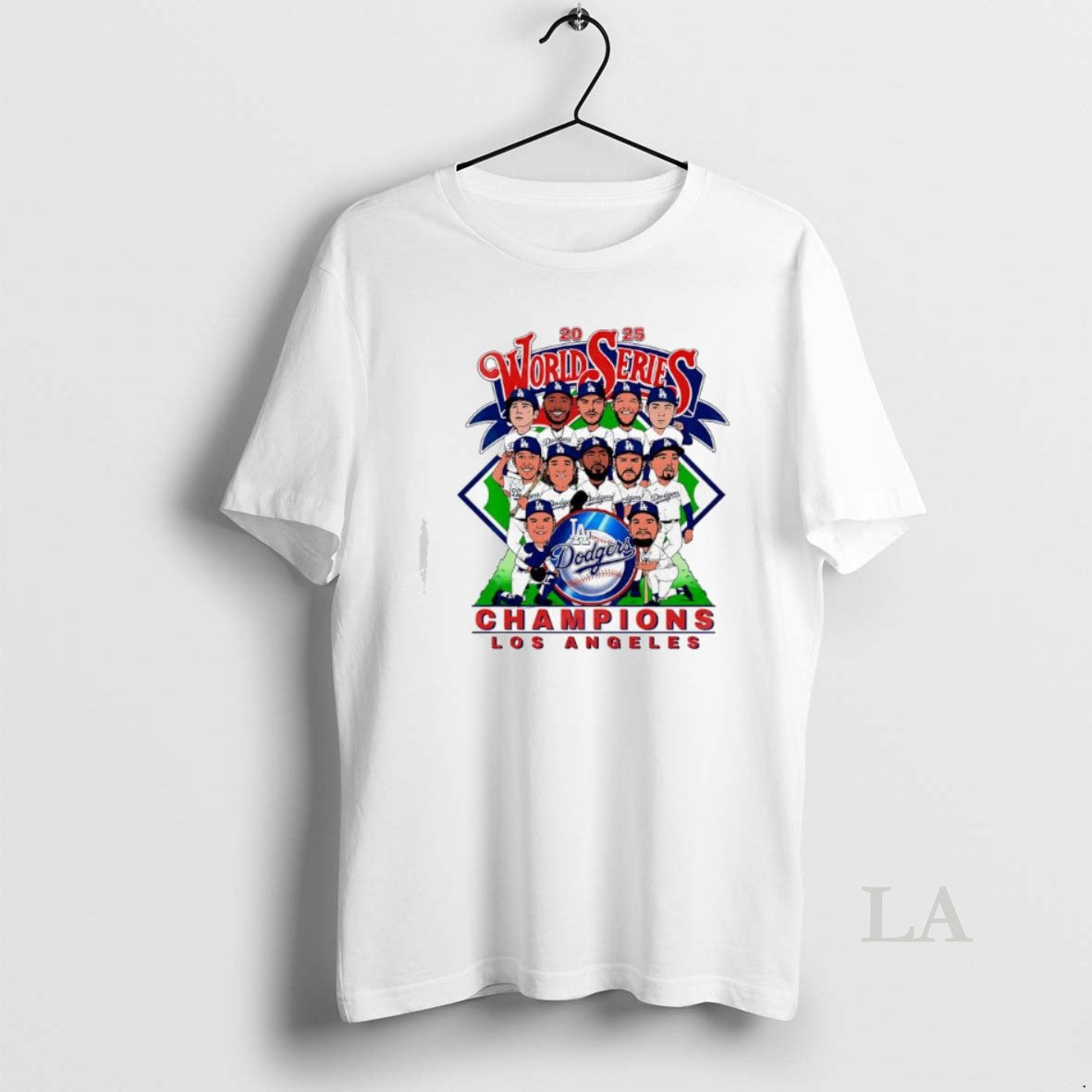 Original World Series Champs 20256 Los Angeles Dodgers Players Cartoon Caricatures