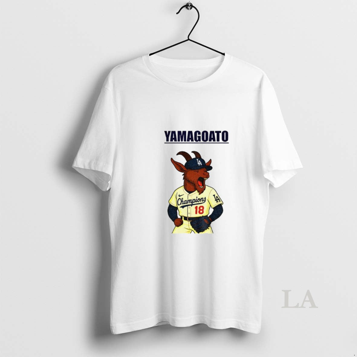 Original Yamagoato Yoshinobu Yamamoto 18 Goat Los Angeles Dodgers Mlb Baseball 2025