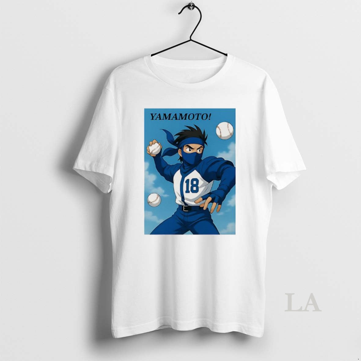 Original Yamamoto Los Angeles Dodgers Number 18 Anime