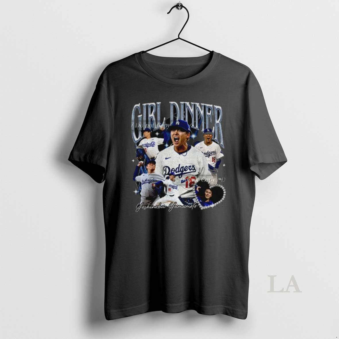 Original Yoshinobu Yamamoto Mvp Girl Dinner Los Angeles Dodgers World Series Champions 2025 Graphic