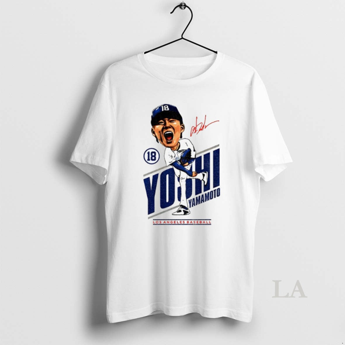 Original Yoshinobu Yamamoto Mvp Big Head Signature Los Angeles Dodgers Mlb 2025 World Series