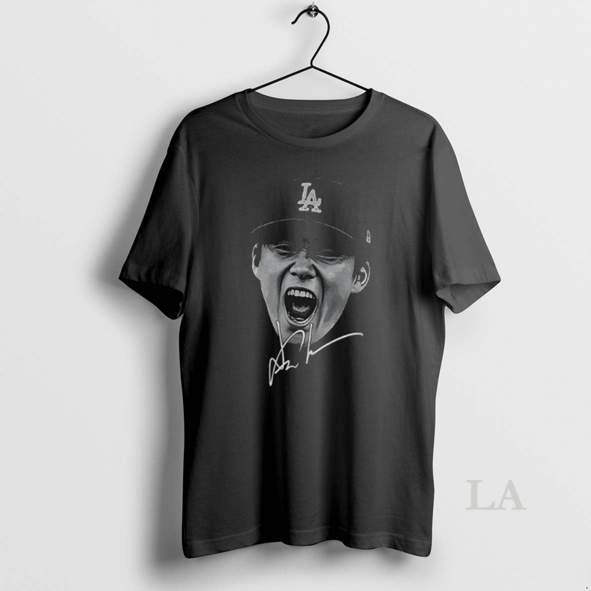 Original Yoshinobu Yamamoto Big Face Los Angeles Dodgers Mlb World Series Mvp Big Face Signature