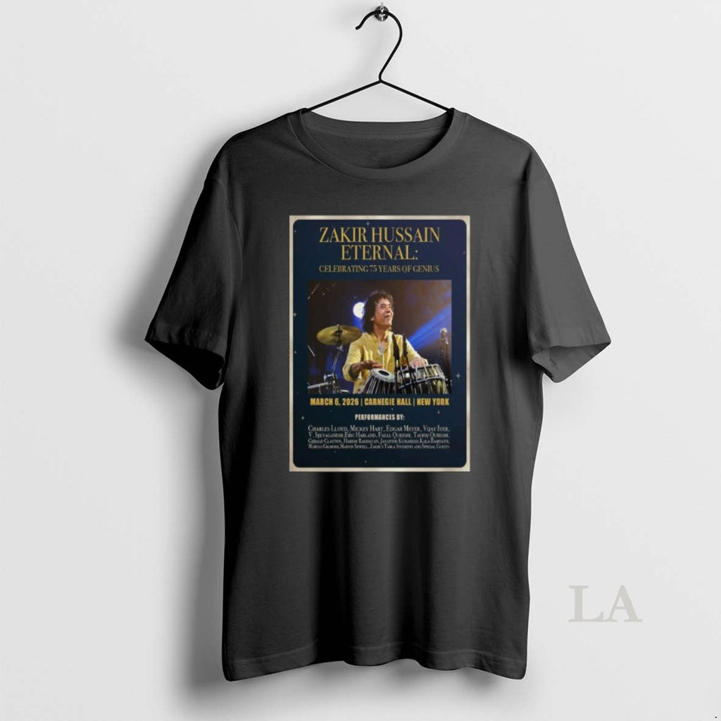 Original Zakir Hussain Carnegie Hall Ny March 06 2026 Long Sleve