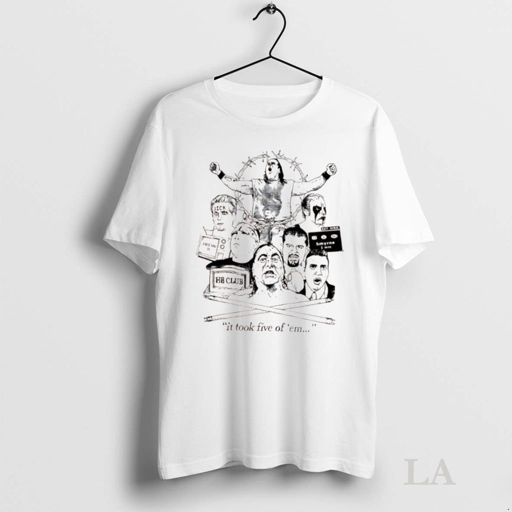 Original Zandigs Famous Jesus It Took Five Of Em Graphic