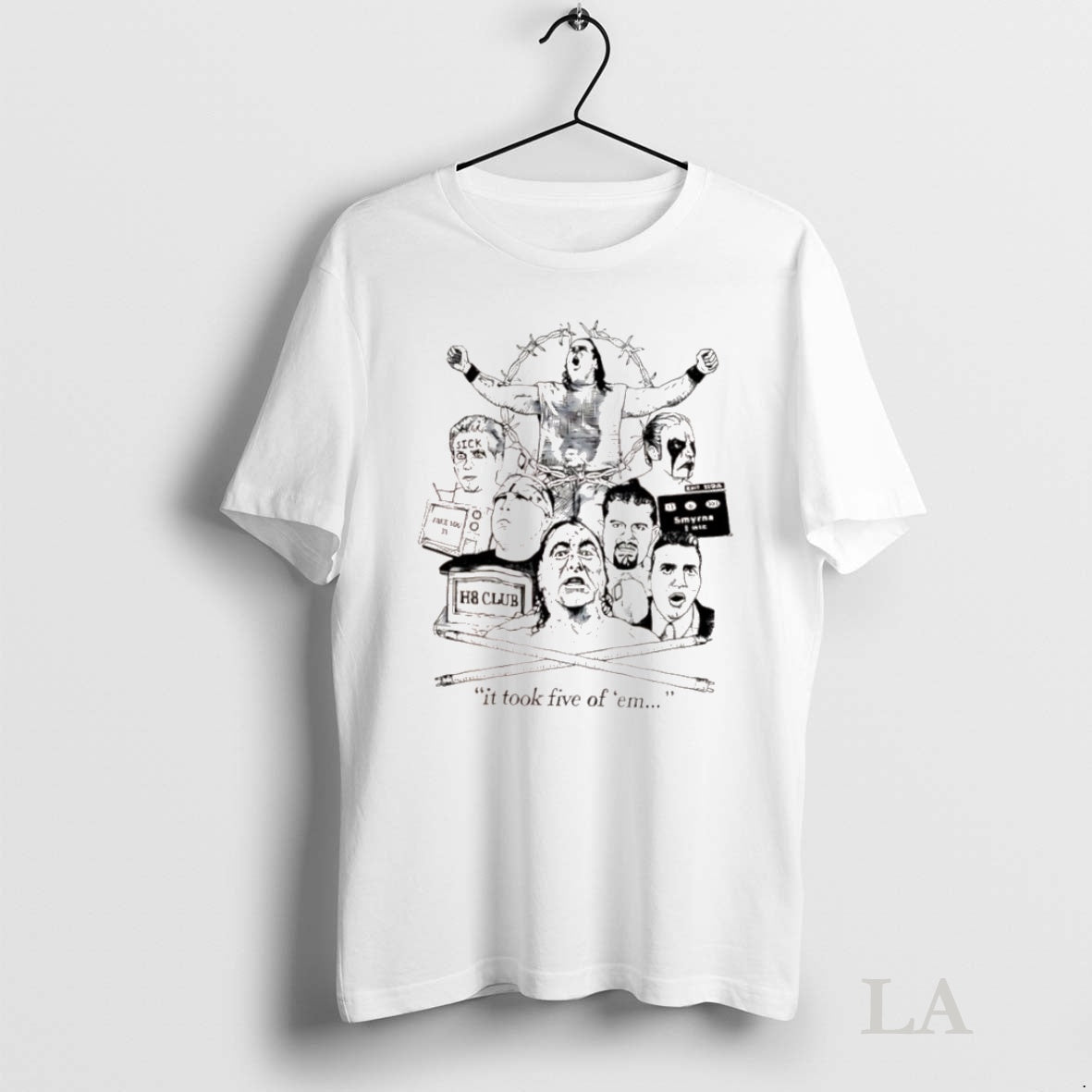 Original Zandigs Famous Jesus It Took Five Of Em Graphic