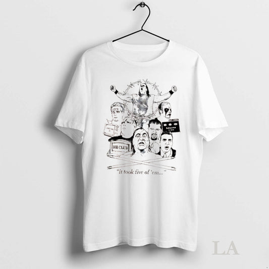 Original Zandigs Famous Jesus It Took Five Of Em Graphic