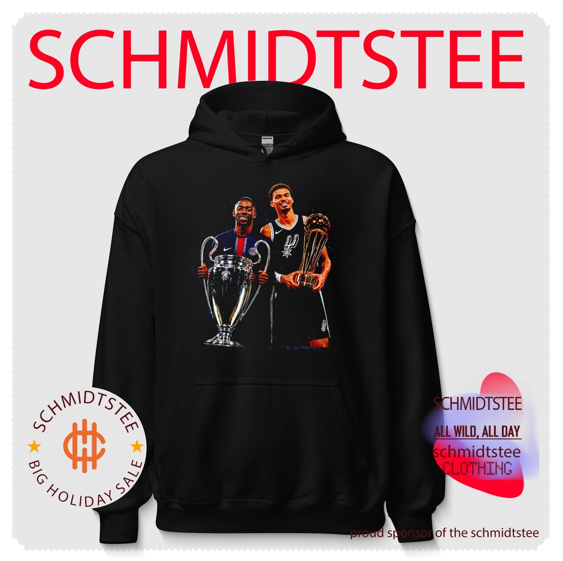 Ousmane Dembele and Victor Wembanyama trophies shirt