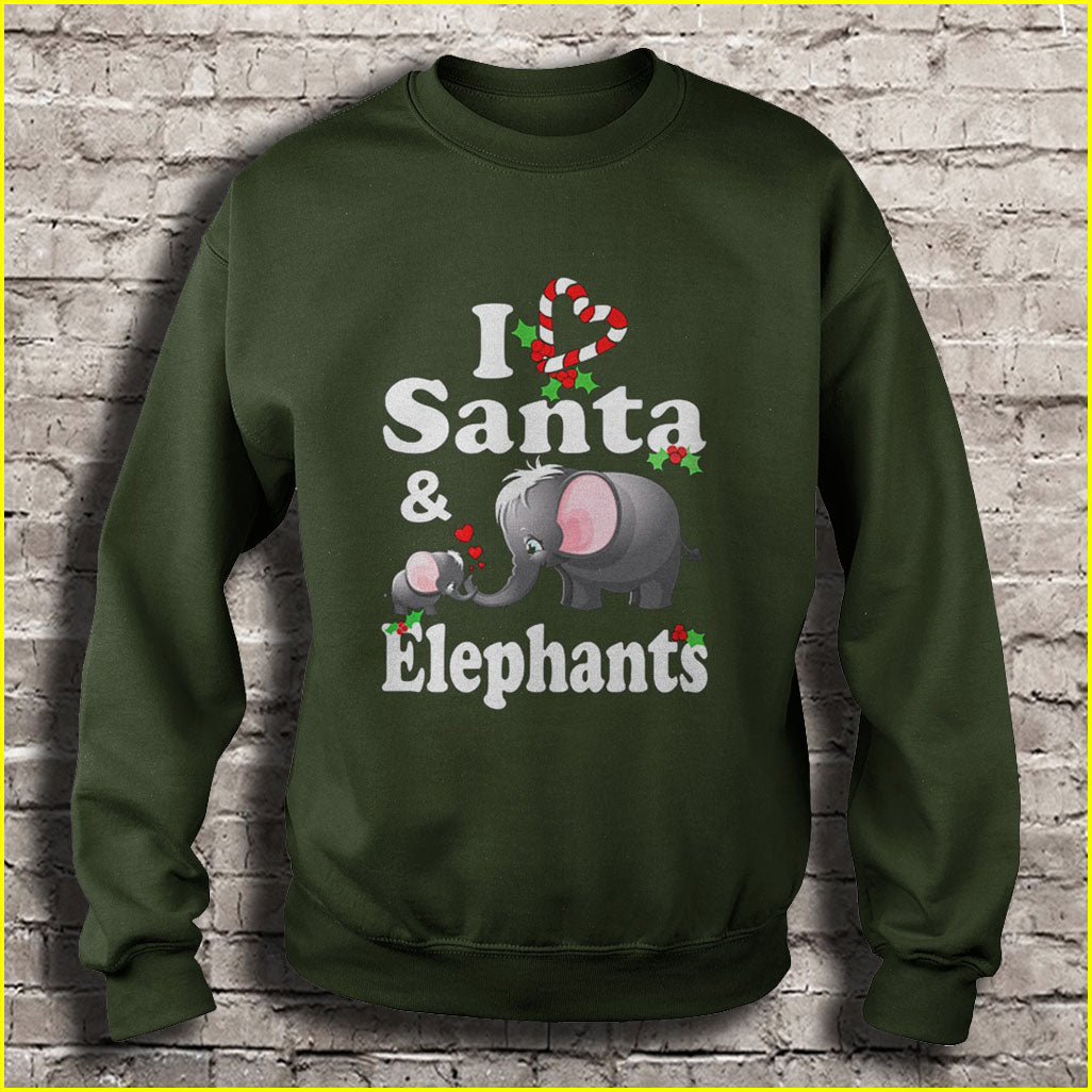 I love Santa & Elephants Ugly Christmas Sweater