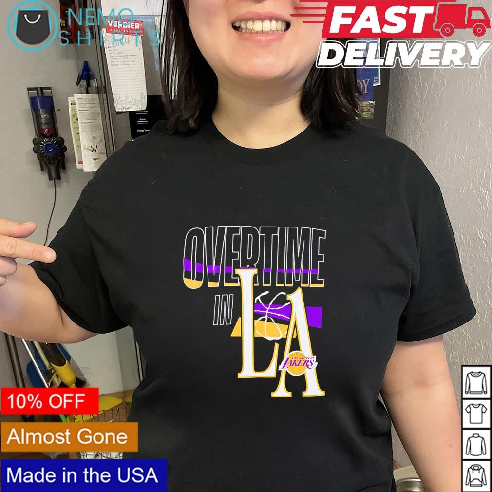 Overtime in Los Angeles Lakers basketball logo shirt