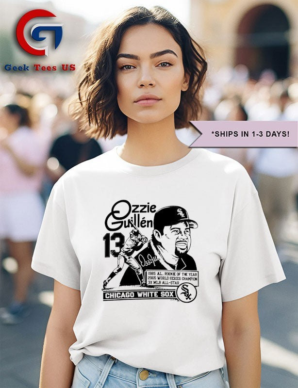 Ozzie Guillen 13 Chicago White Sox baseball signature shirt