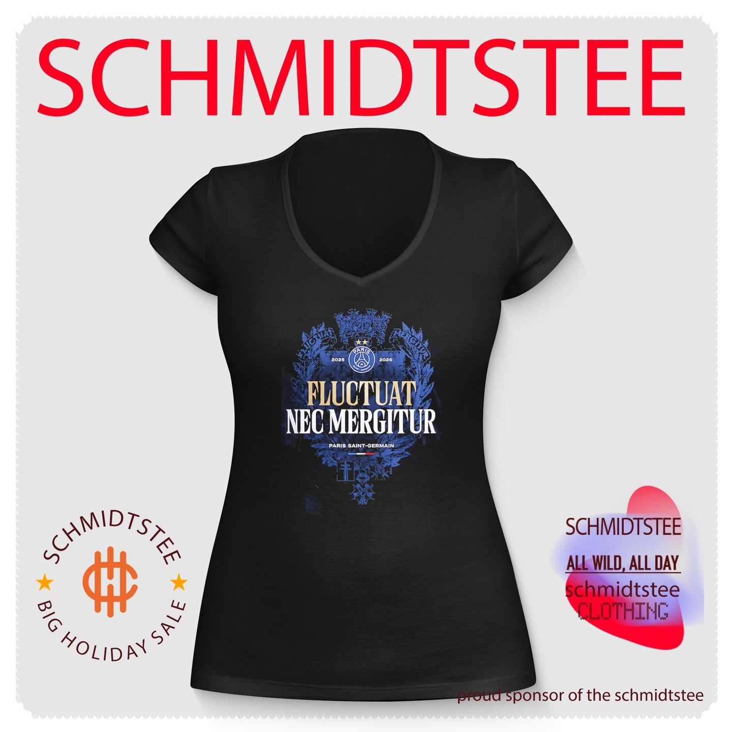 PSG 2025-2026 Champions League Fluctuat Nec Mergitur T-Shirt