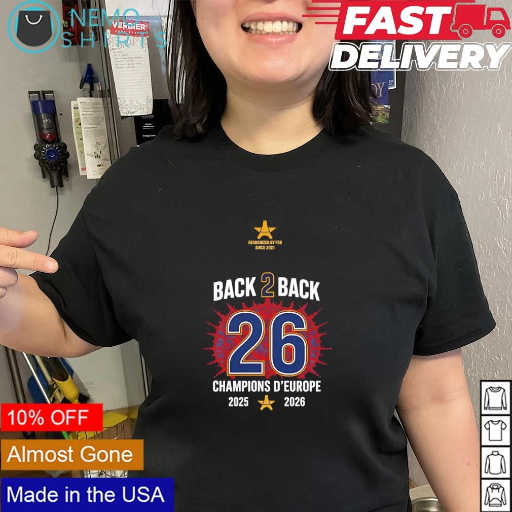PSG Back 2 Back Champions D’europe 2025-2026 shirt