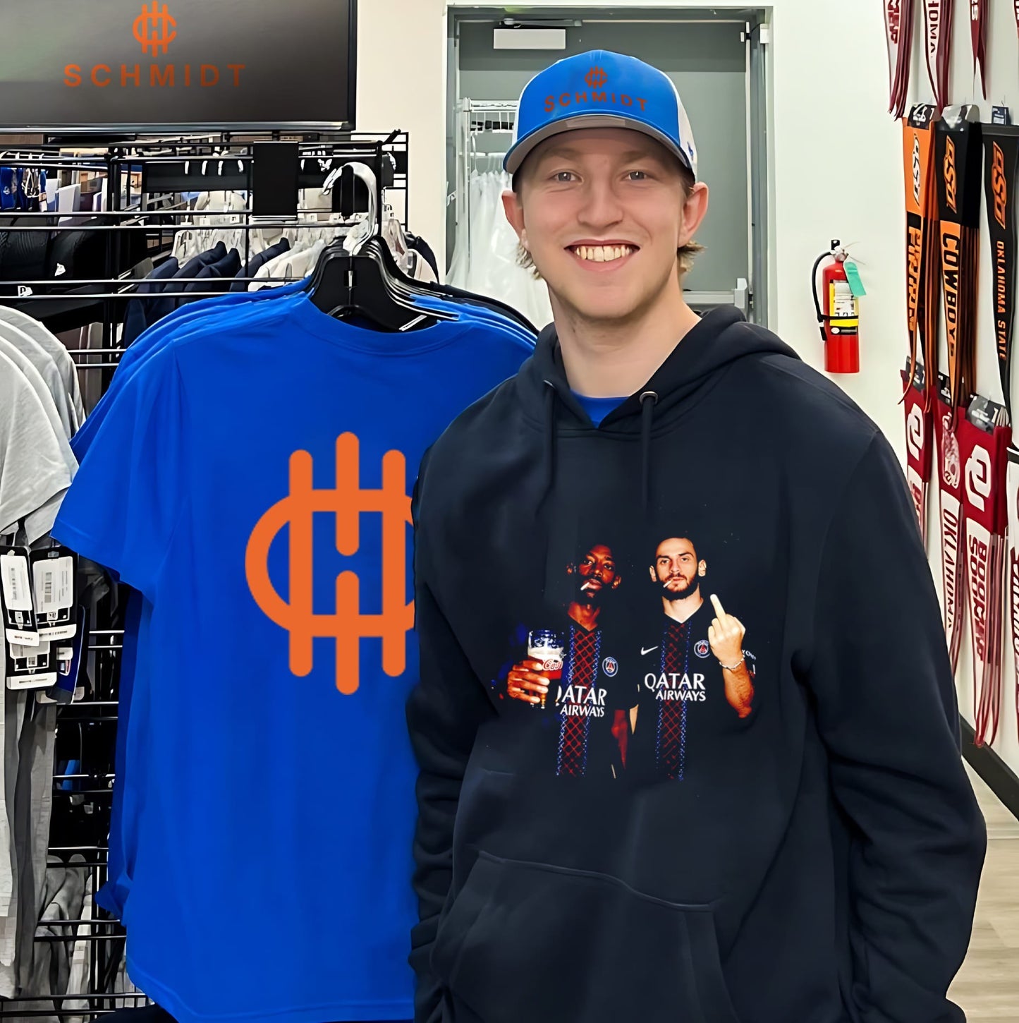 PSG Ousmane Dembele and Khvicha Kvaratskhelia Middle finger shirt